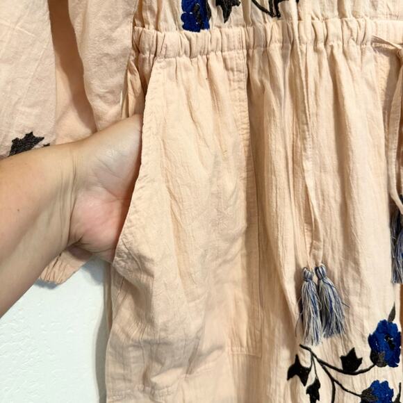 NWT Free People Cloud Nine Wide Leg Embroidered Jumper Pink Crystal Combo - XS/S - Picture 7 of 16